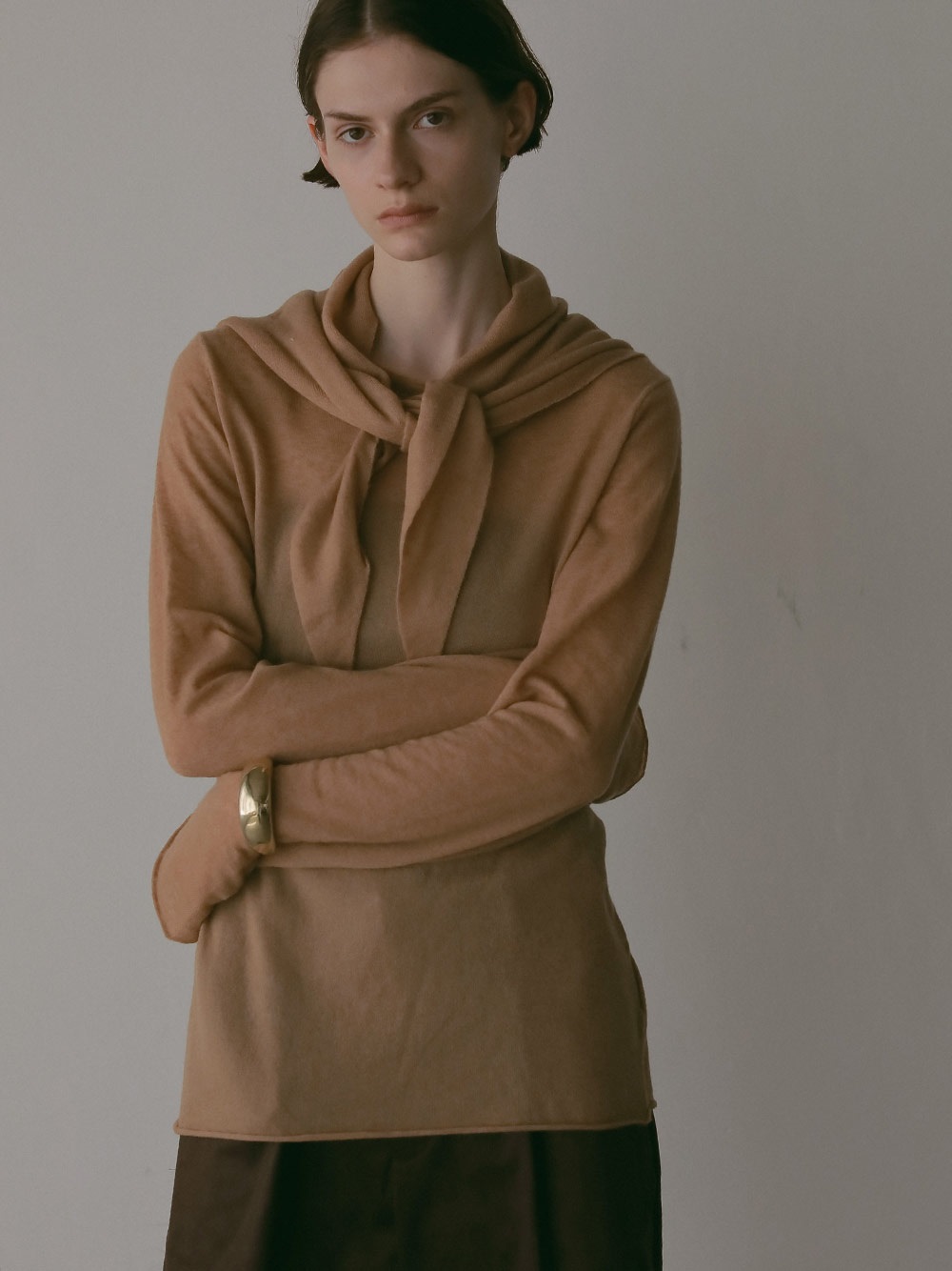 カシミヤブレンドハイゲージプルオーバー