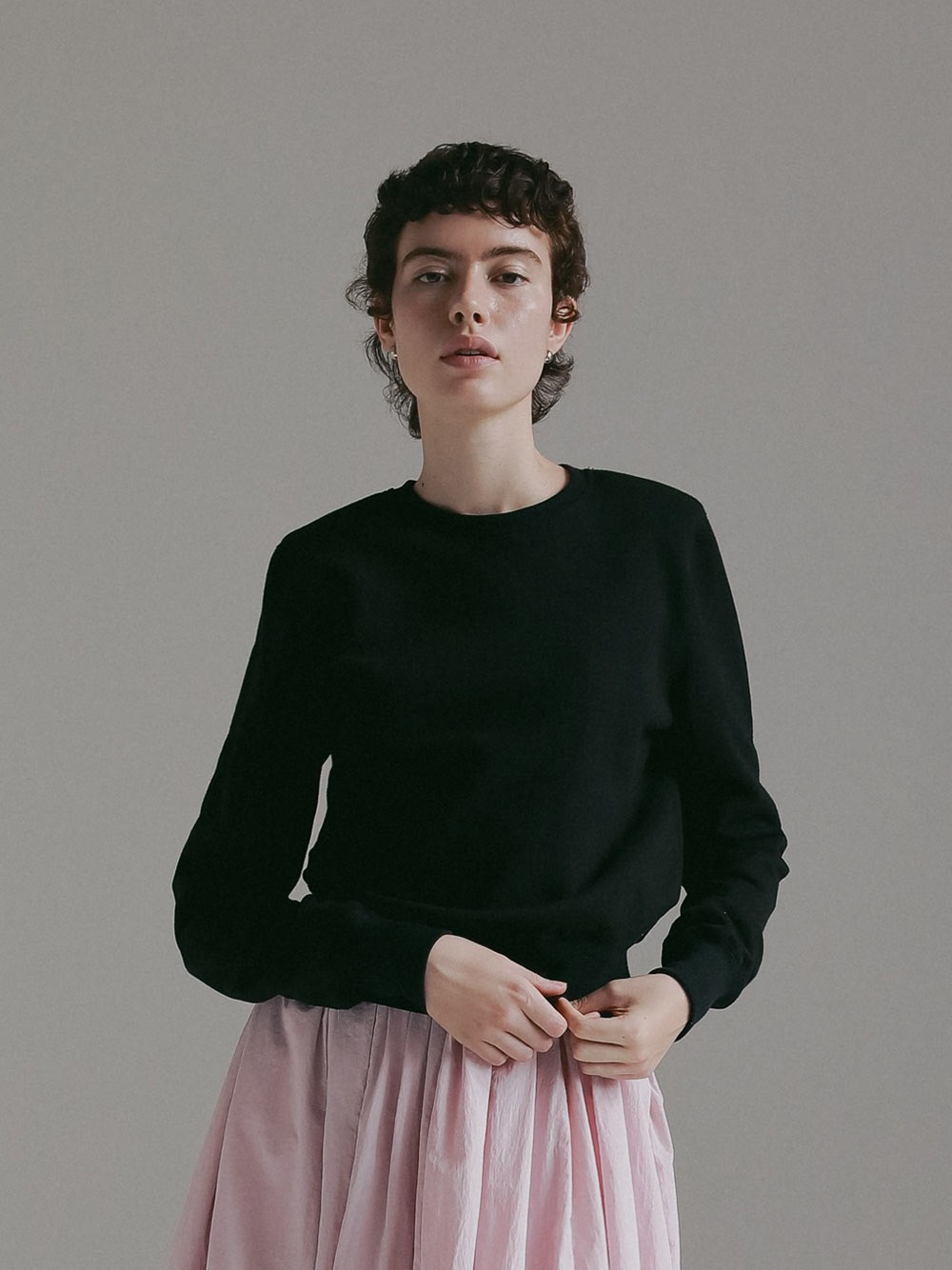 コンパクトスウェットプルオーバー(00ブラック-フリー)