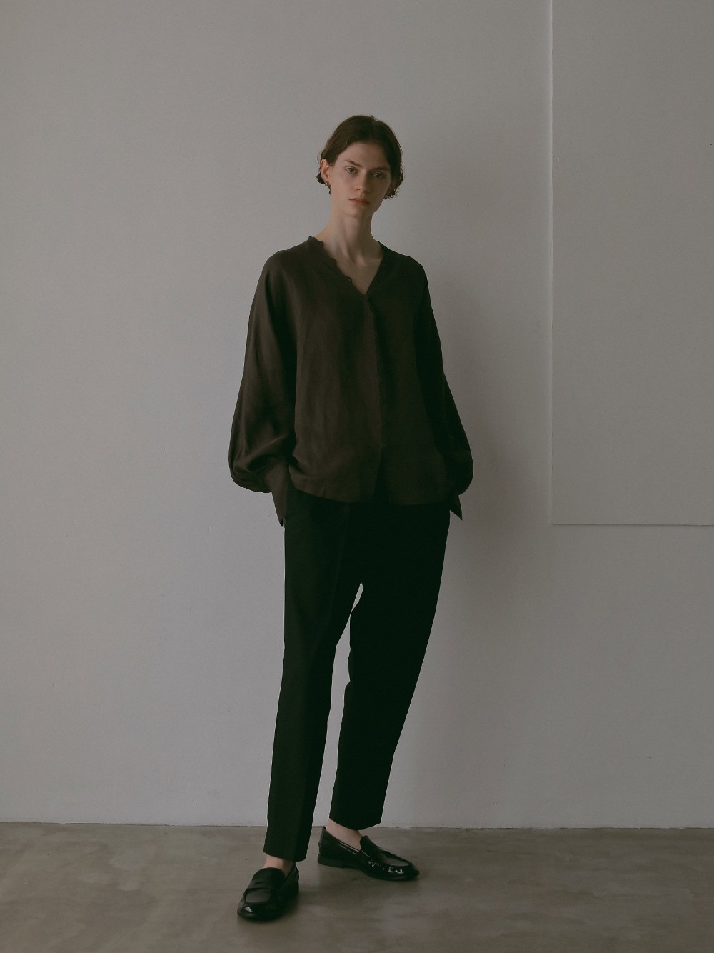 ウエストタックパンツ(00ブラック-１)