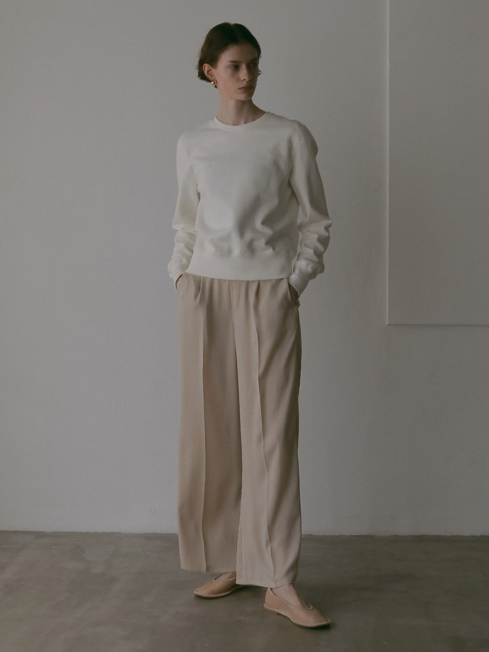 ヴィンテージサテンタックパンツ