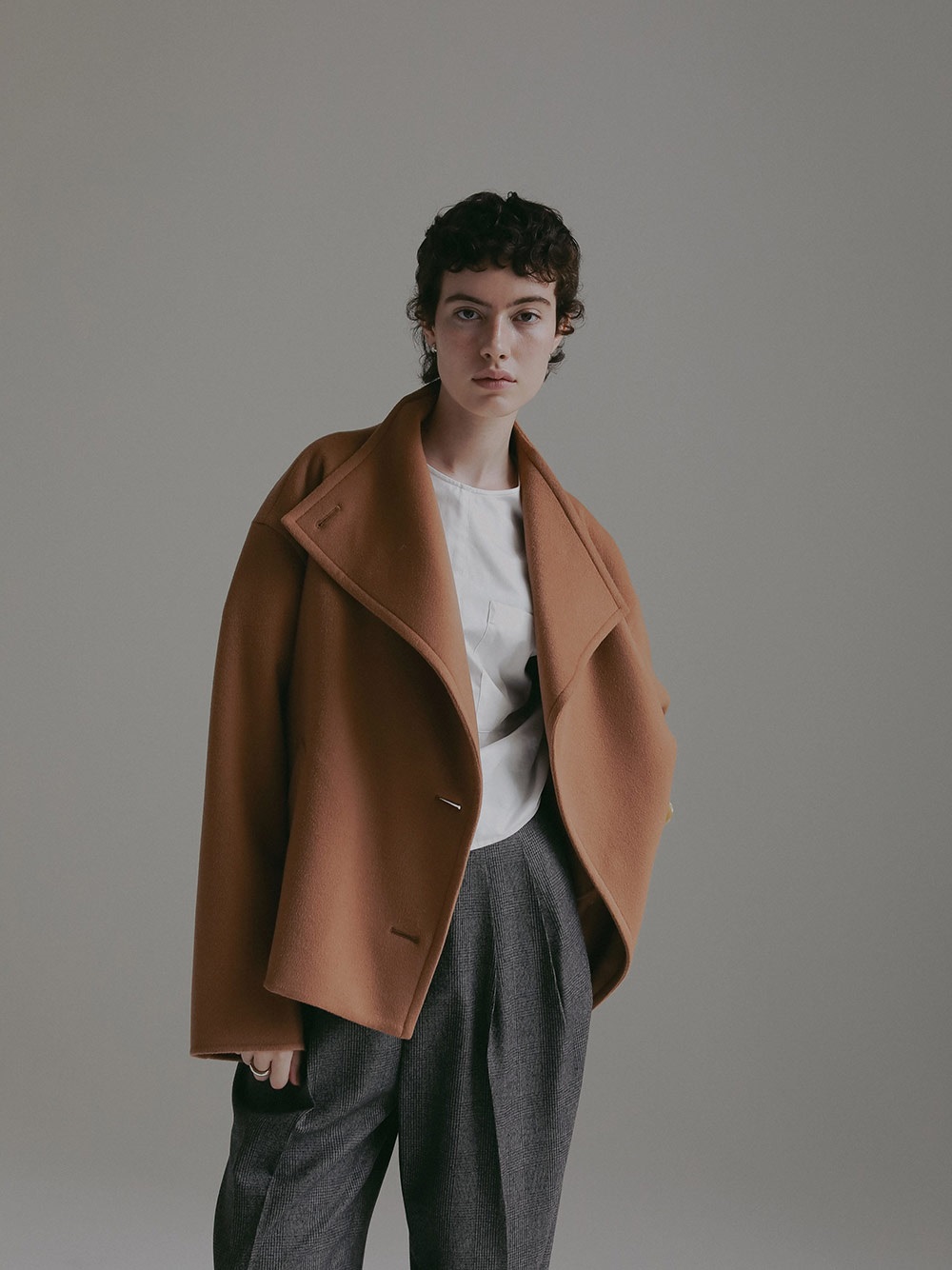 ウールカシミヤリバージャケット