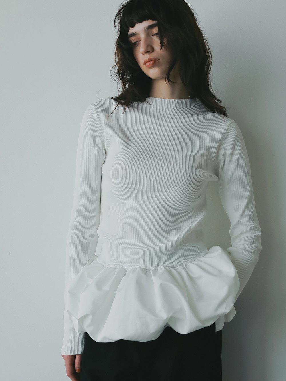 バルーンドッキングニット(02ホワイト-フリー)