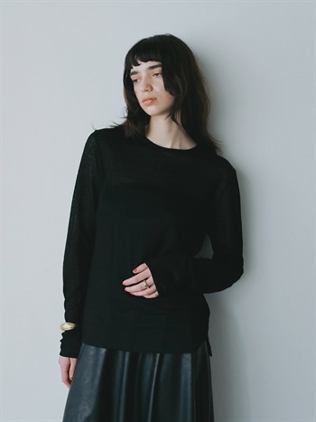 ウールジャガードプルオーバー(00ブラック-フリー)