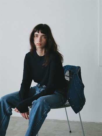 ウールジャガードプルオーバー(70ネイビー-フリー)