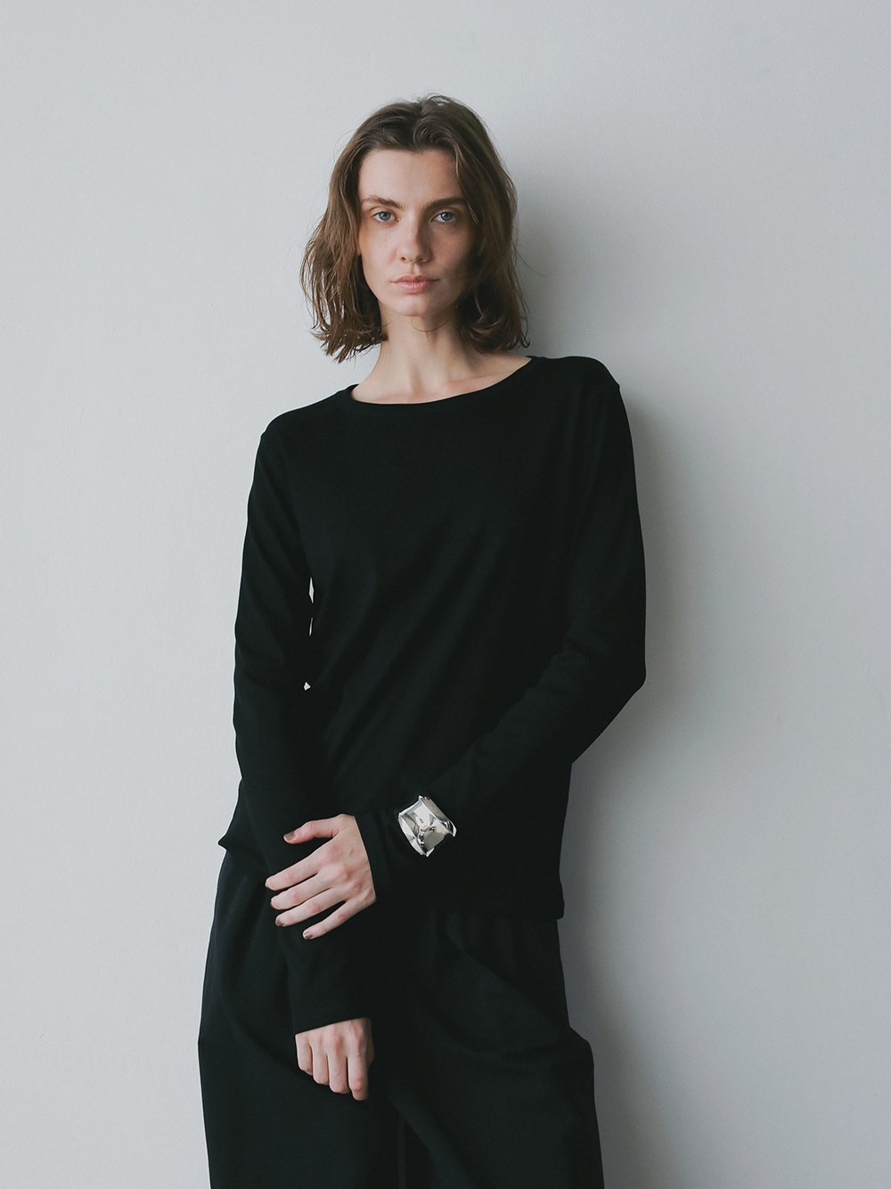 コットンフライスプルオーバー(00ブラック-フリー)