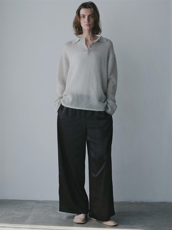 グロッシーサテンワイドパンツ(81チャ-１)