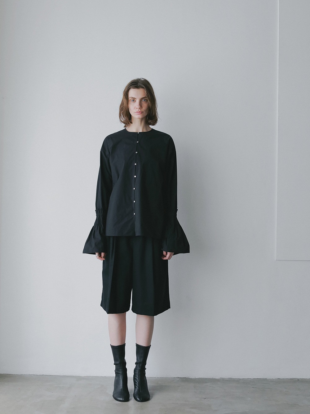 ウールハーフパンツ(00ブラック-２)