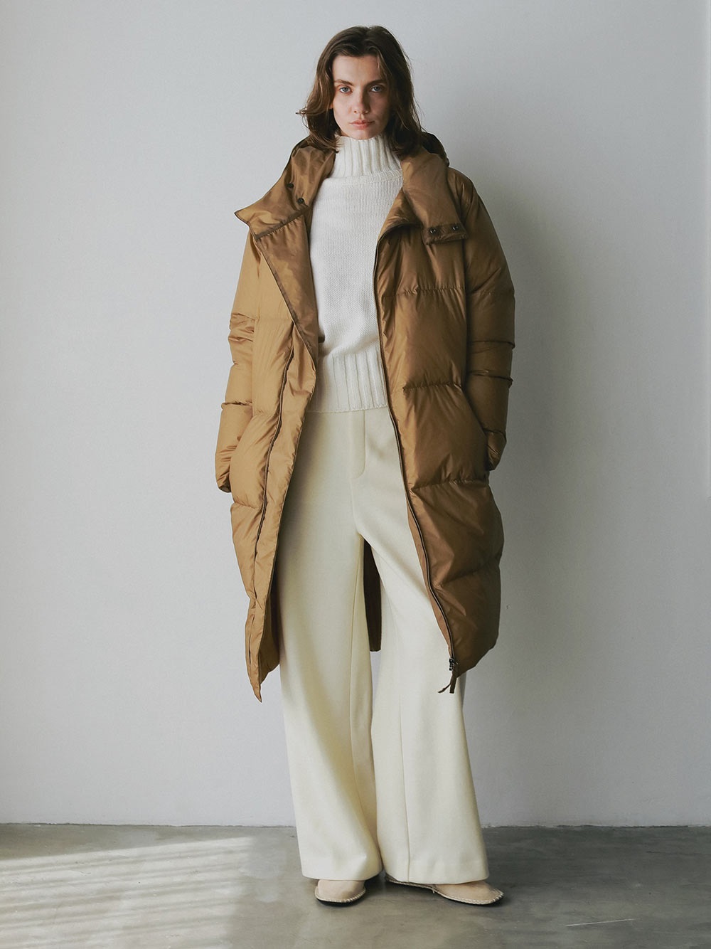 ウールジャージーワイドパンツ(01オフホワイト-１)