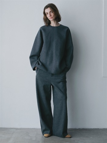 ウールジャージーワイドパンツ