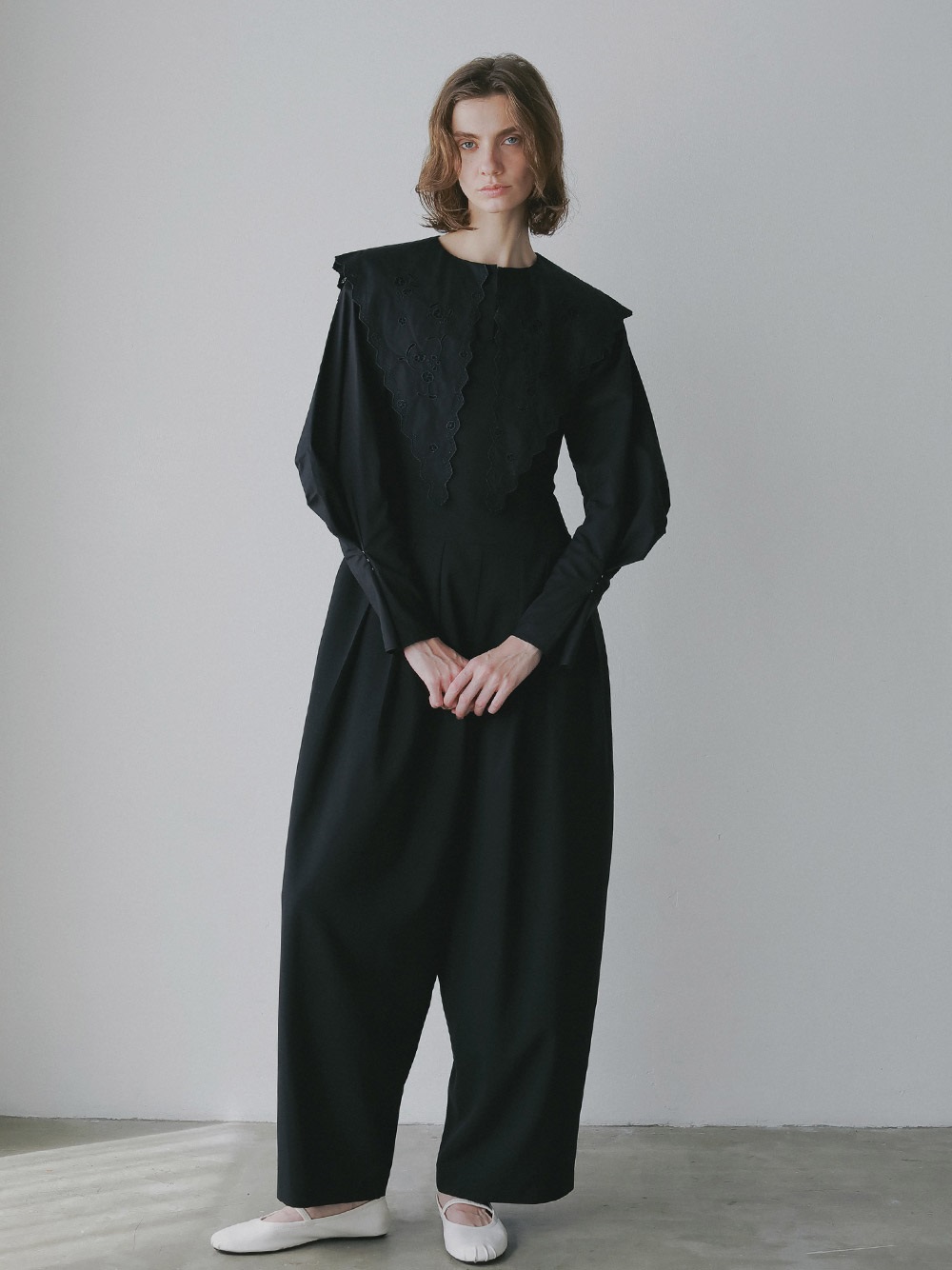 Ｔ／Ｗポプリンオールインワン(00ブラック-２)