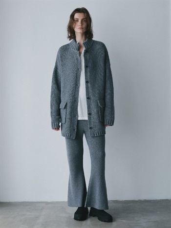 フレアニットパンツ(11グレー-フリー)