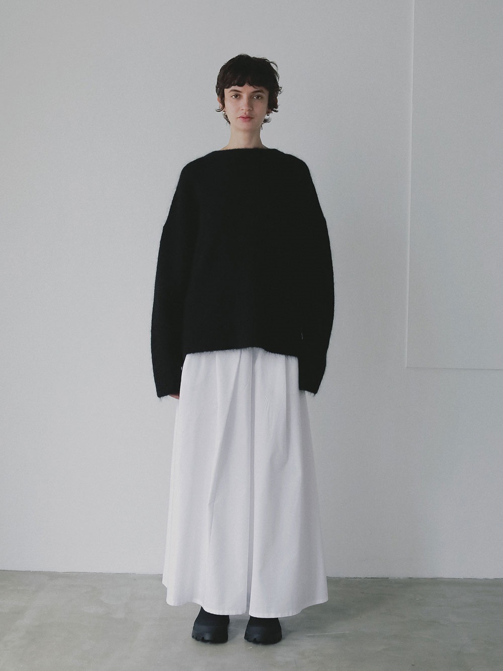 オックスフレアスカート(01オフホワイト-１)