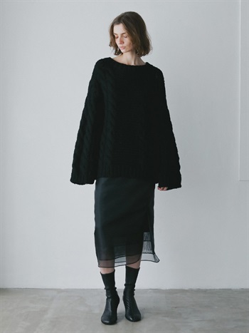 マットオーガンジースカート(00ブラック-１)