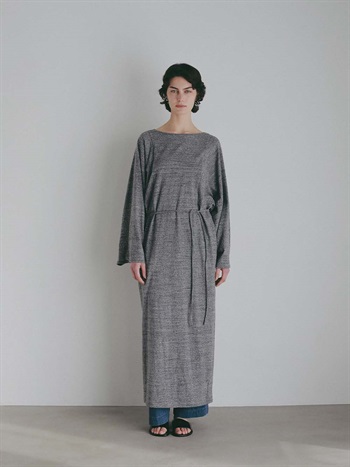 ブラウジングマキシワンピース(10チャコールグレー-１)
