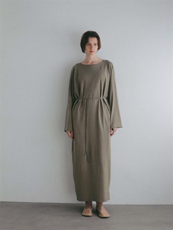 ブラウジングマキシワンピース(63カーキ-１)