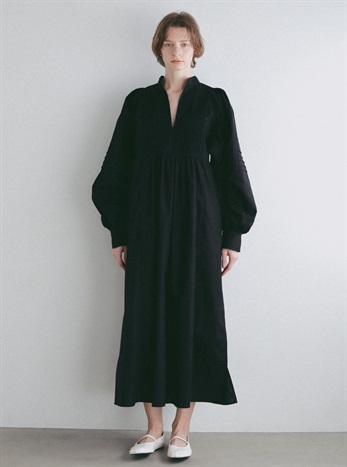 Li/Cピンタックドレス(00ブラック-１)