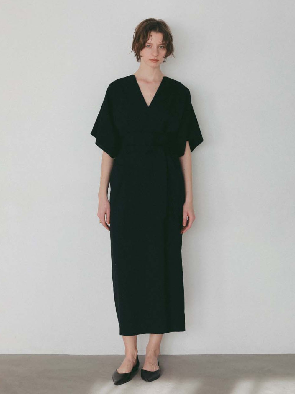 ウエストタックドレス(00ブラック-１)