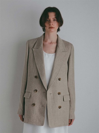 リネンテーラードジャケット(82ベージュ-フリー)