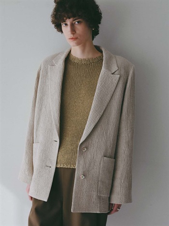 リネンワッフルシングルジャケット