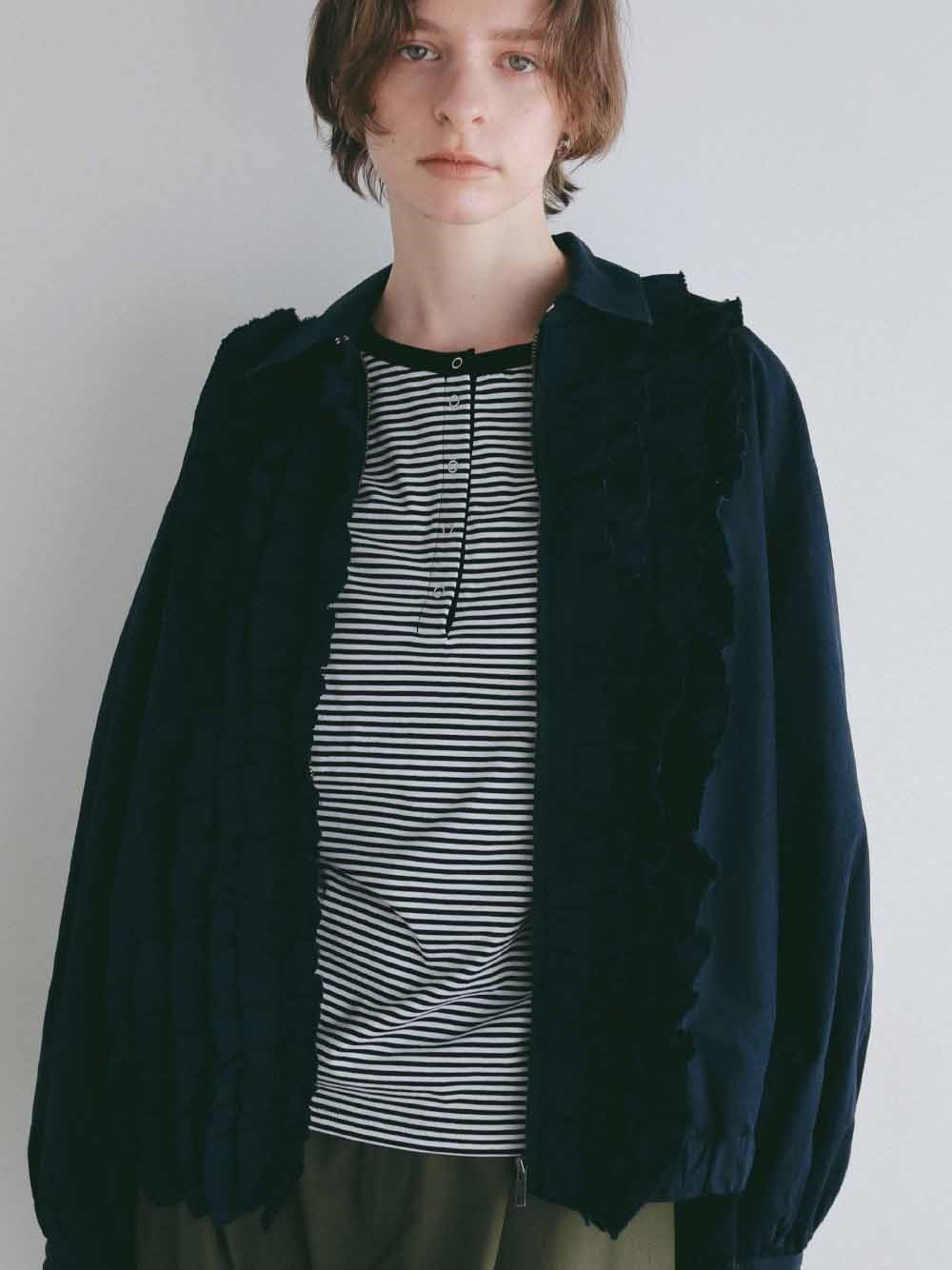 Ｃ／ＬＩフリルブルゾン(70ネイビー-フリー)