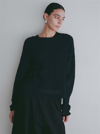 ニットメッシュプルオーバー(70ネイビー-フリー)