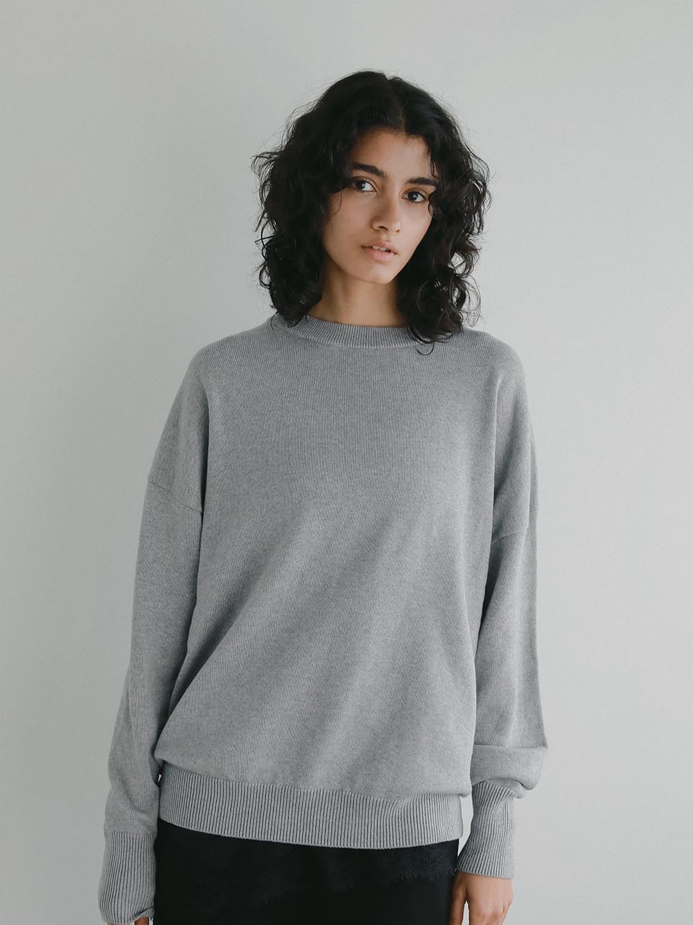 <1月下旬お届け>C/Wクルーネックプルオーバー [Preorder](11グレー-フリー)