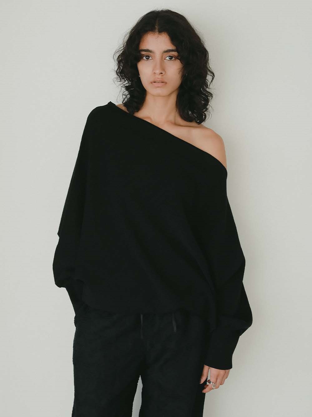 ドレープニットプルオーバー(00ブラック-フリー)