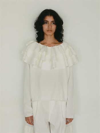 フレアカラーニットプルオーバー