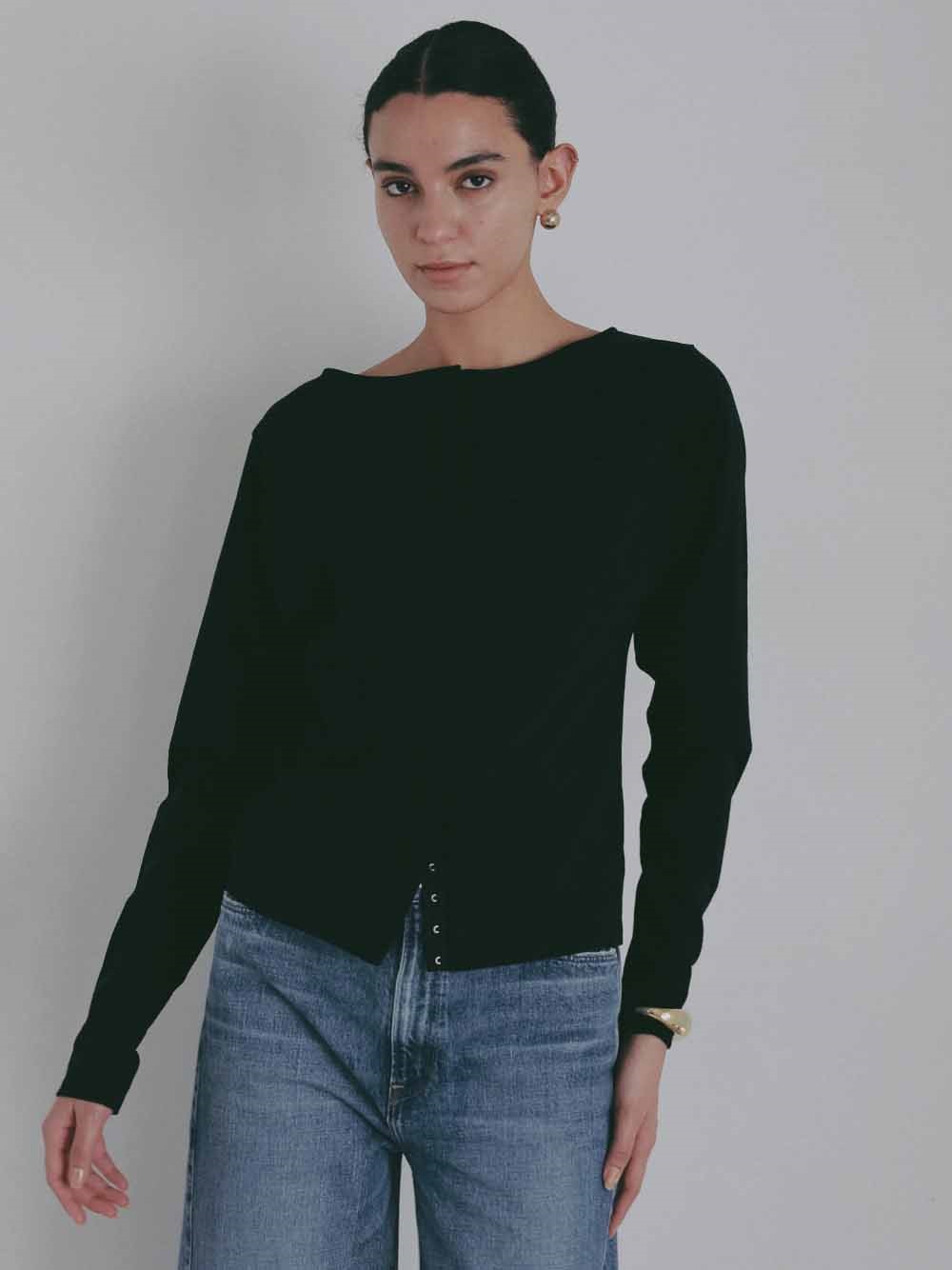 フロントホックプルオーバー(00ブラック-フリー)