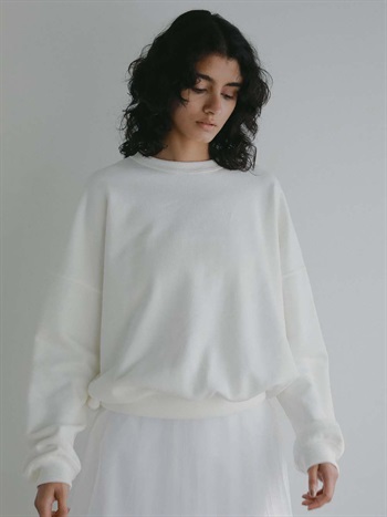 コットンニュアンススウェット(01オフホワイト-フリー)