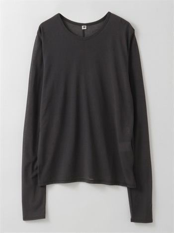 シアーカットソー(10チャコールグレー-フリー)
