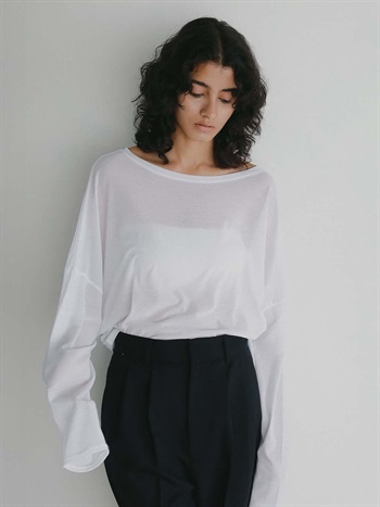 シアービッグシルエットプルオーバー(01オフホワイト-フリー)