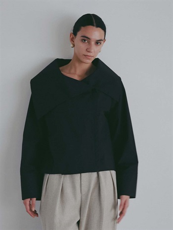 アシメカラーデザインブラウス(00ブラック-フリー)