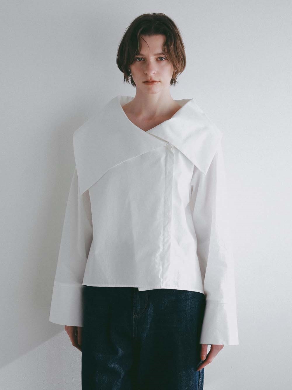 アシメカラーデザインブラウス