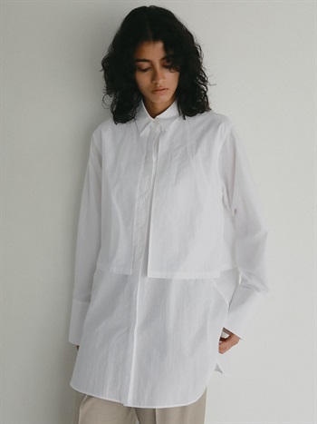 レイヤードデザインシャツ(01オフホワイト-フリー)