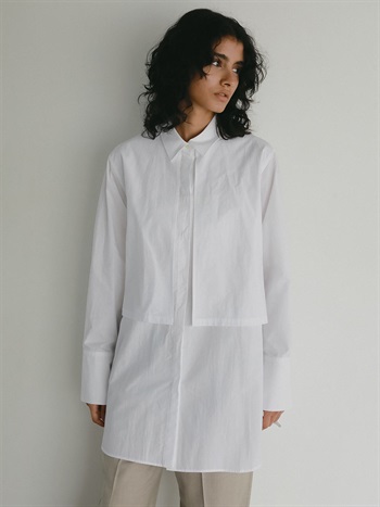 レイヤードデザインシャツ