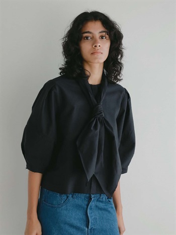 ハンカチーフデザインブラウス(00ブラック-フリー)