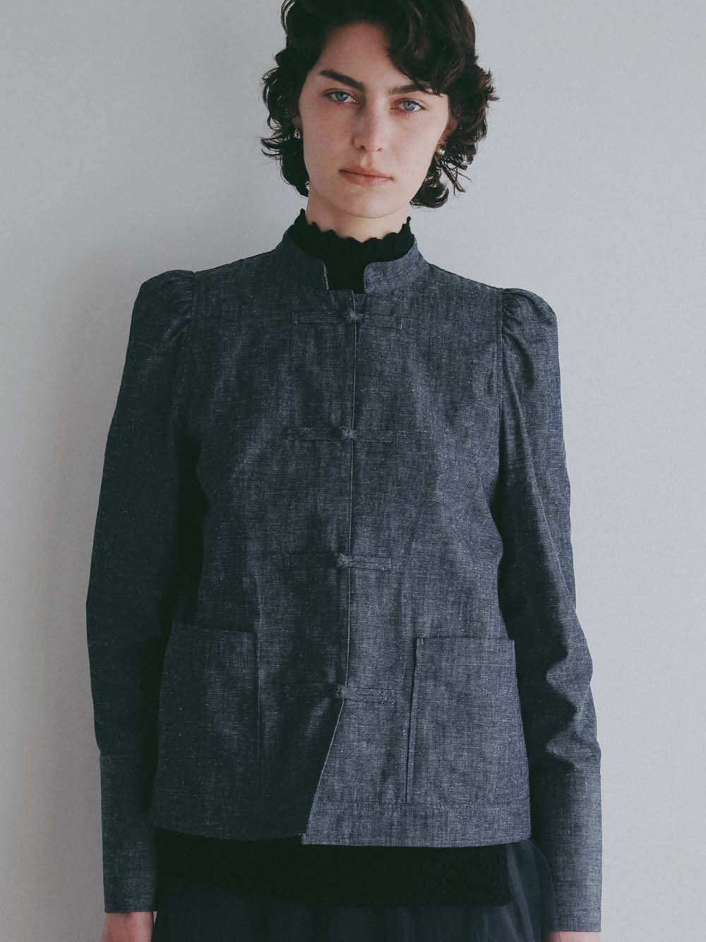 コットンリネンチャイナブラウス