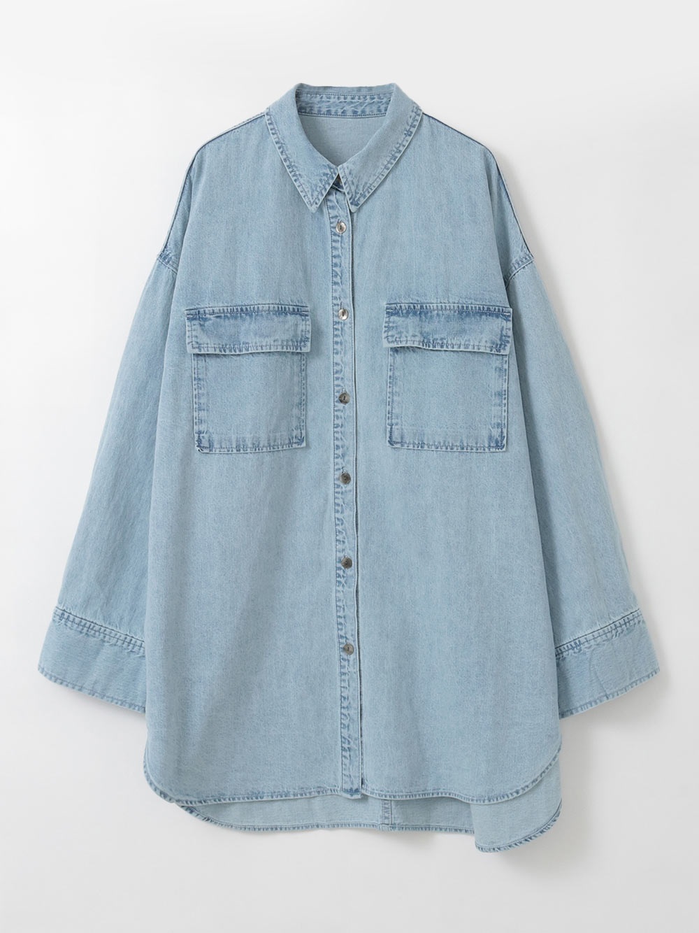 デニムシャツ(72サックス-フリー)