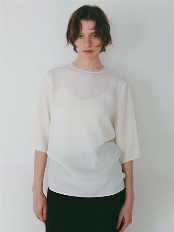 <予約>レーストリムブラウス