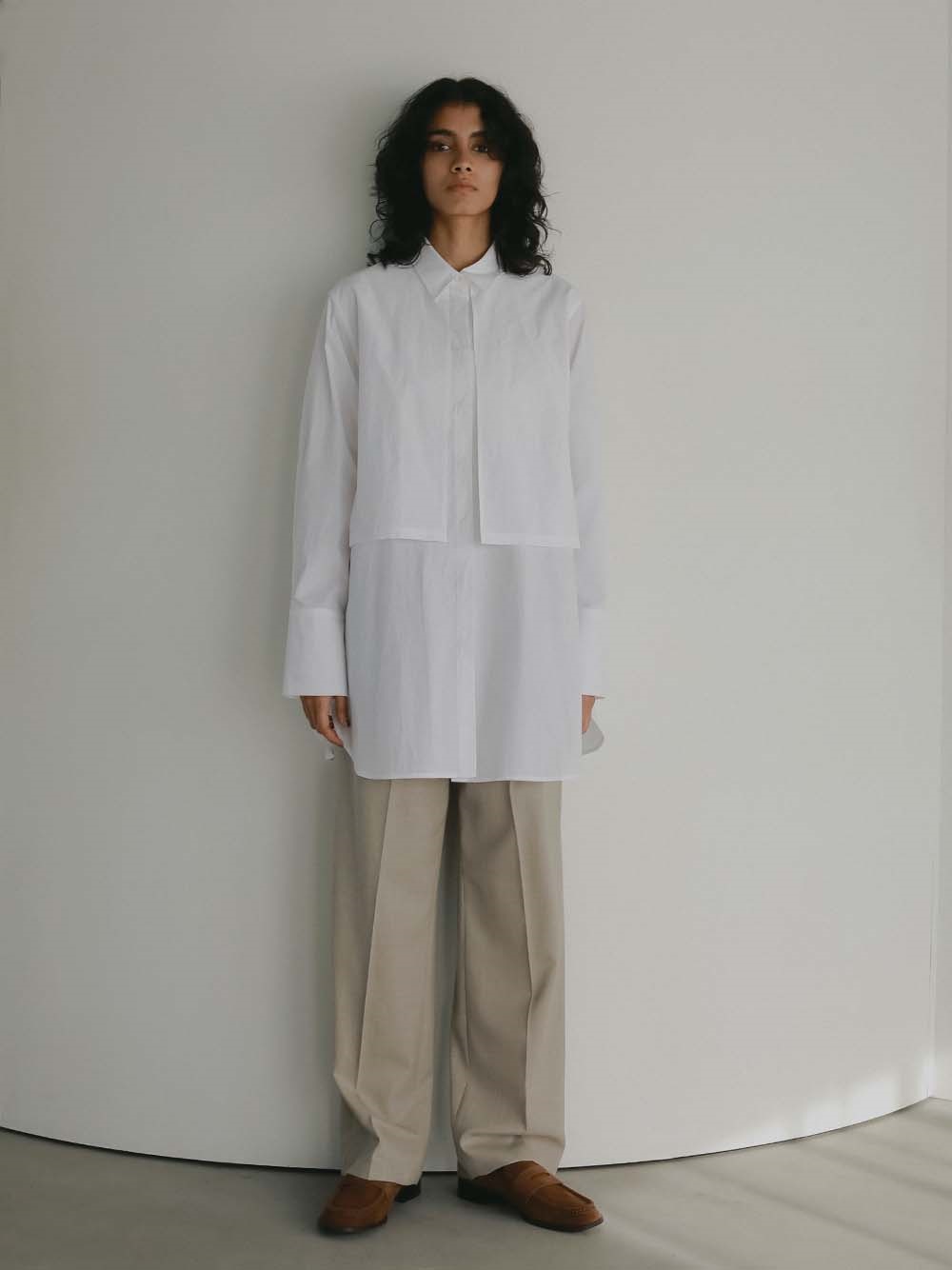 タックストレートパンツ(82ベージュ-１)