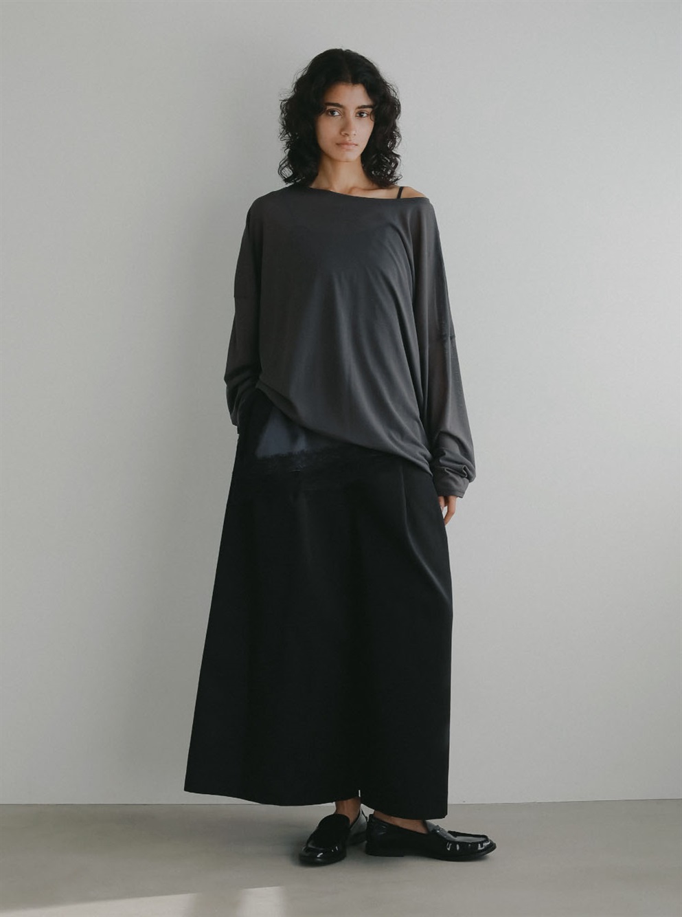 コットンワイドパンツ(00ブラック-１)