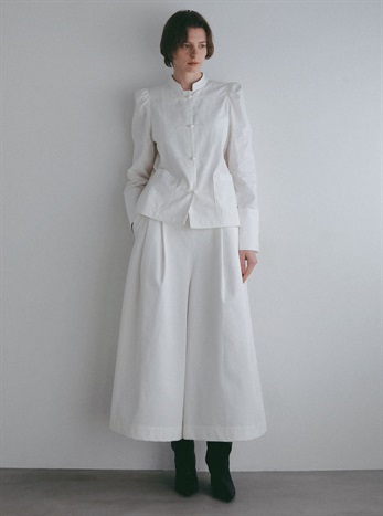 コットンワイドパンツ(02ホワイト-１)