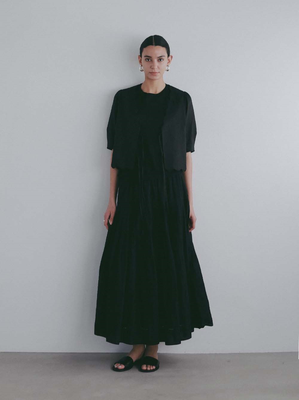 ＜3月26日（木）販売開始＞タックティアードスカート(00ブラック-フリー)