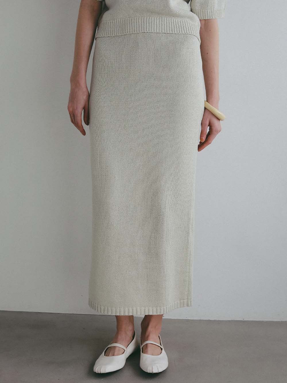 コットンニットスカート(12ライトグレー-１)