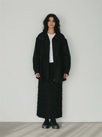 カットジャカードタイトスカート(00ブラック-１)