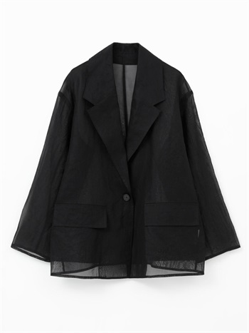 ＜coming soon＞オーガンジーシアージャケット(00ブラック-フリー)