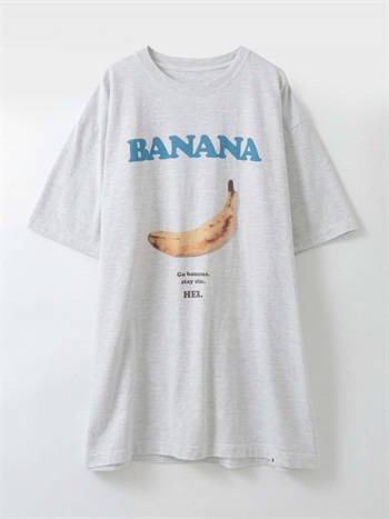 ＜5月28日（木）再登場＞BANANA T-shirt(11グレー-ＸＬ-[Preorder] 6月上旬頃のお届け)