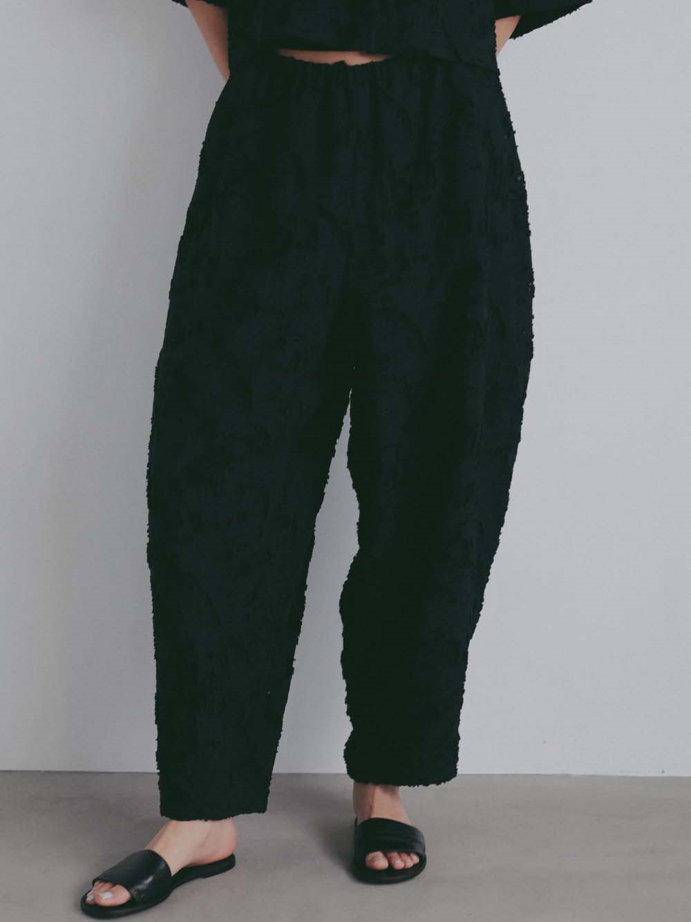 ＜coming soon＞カットジャカードカーブパンツ(00ブラック-１)