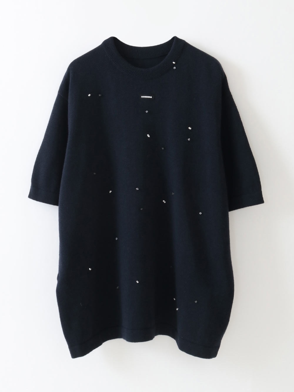 CORDERA BEADED T-SHIRT(70ネイビー-フリー)